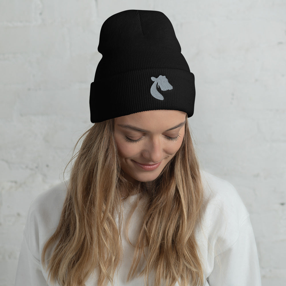 Cuffed Beanie in Black