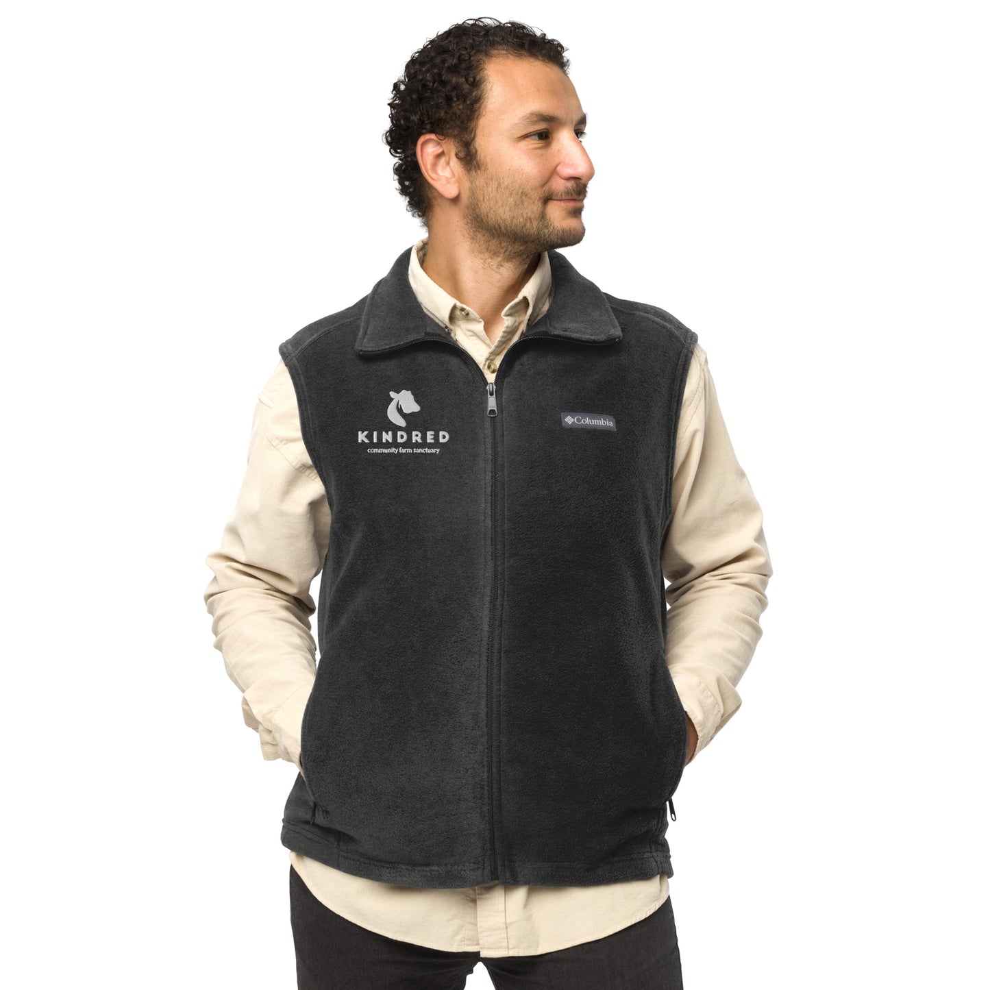 Men’s Columbia fleece vest - Donates $10