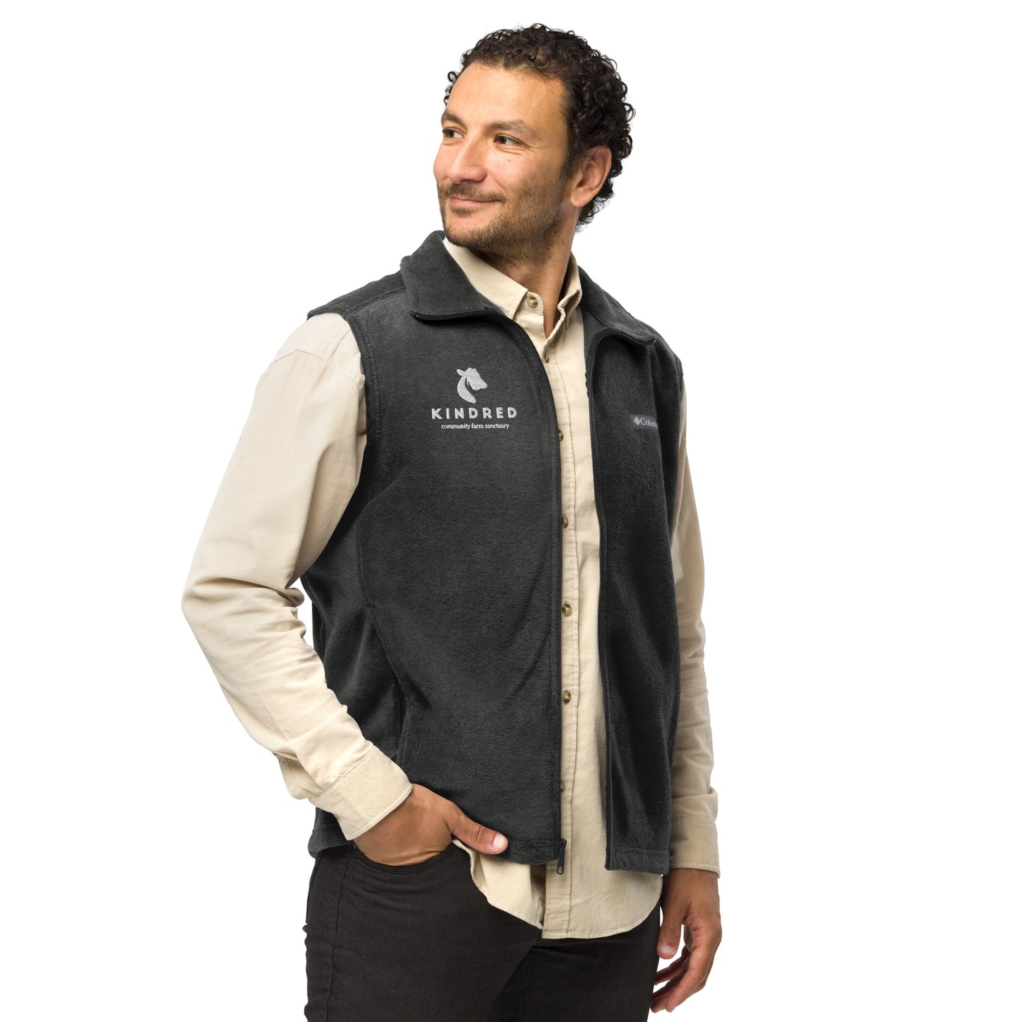 Men’s Columbia fleece vest - Donates $10