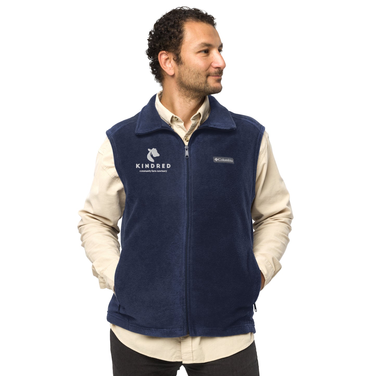 Men’s Columbia fleece vest - Donates $10