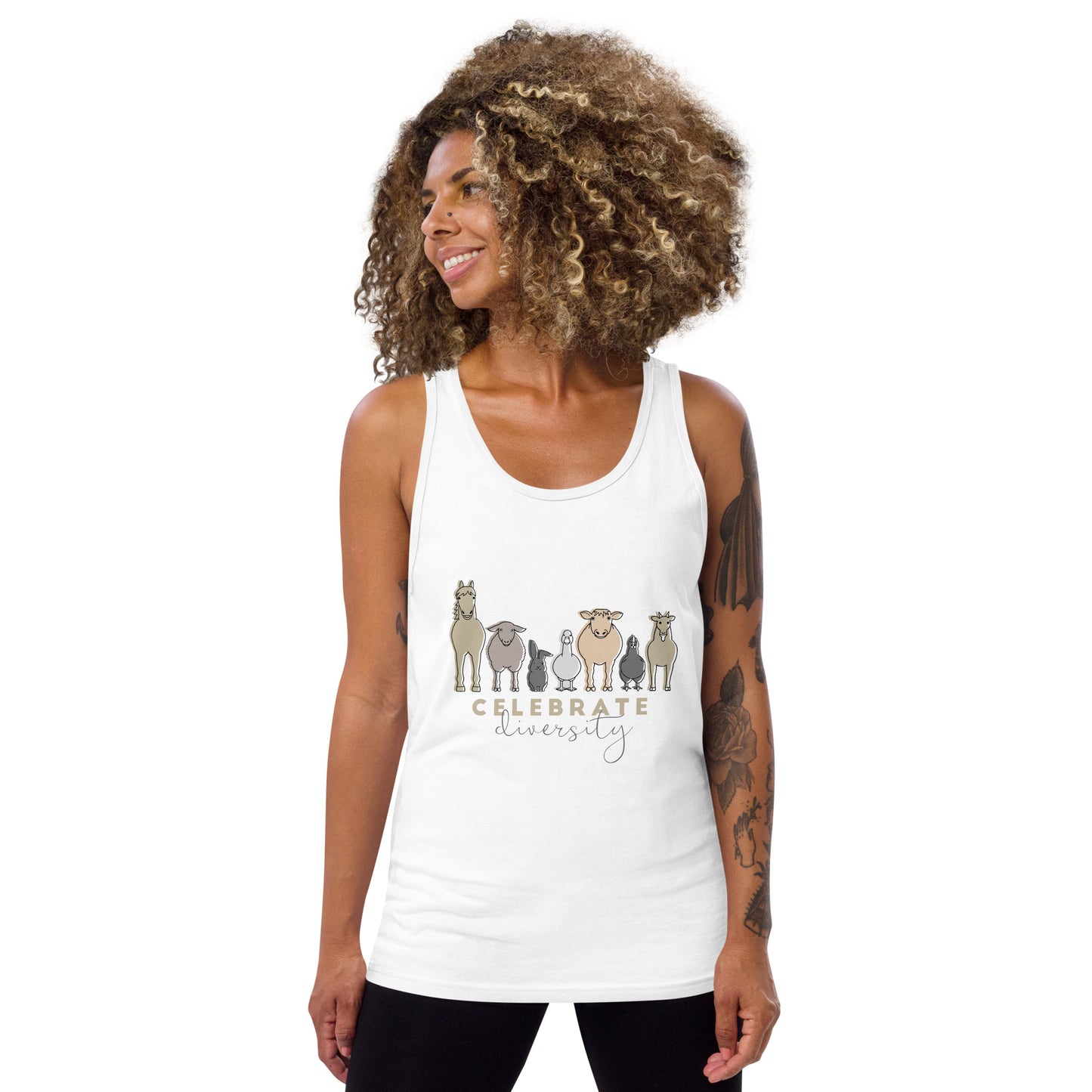 Unisex 'Celebrate Diversity' Tank Top - Donates $10