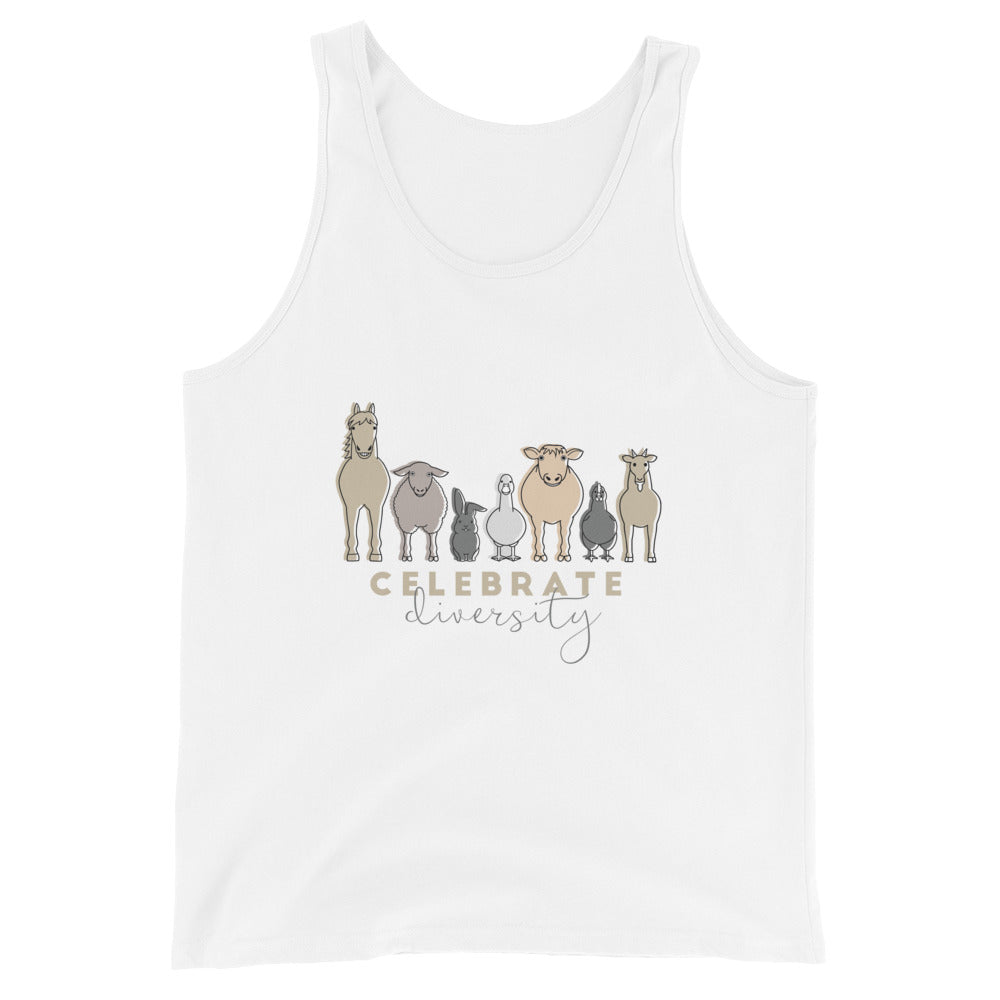 Unisex 'Celebrate Diversity' Tank Top - Donates $10