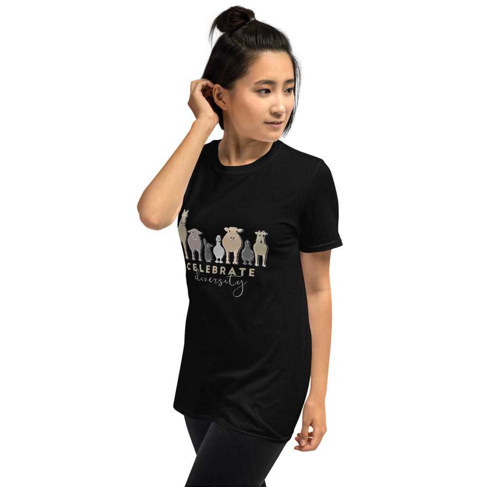 'Celebrate Diversity' T-Shirt in Black