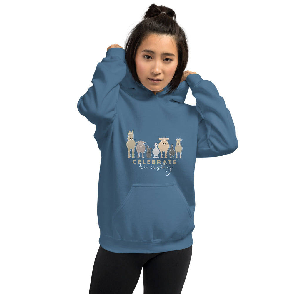 'Celebrate Diversity' Unisex Hoodie in Black