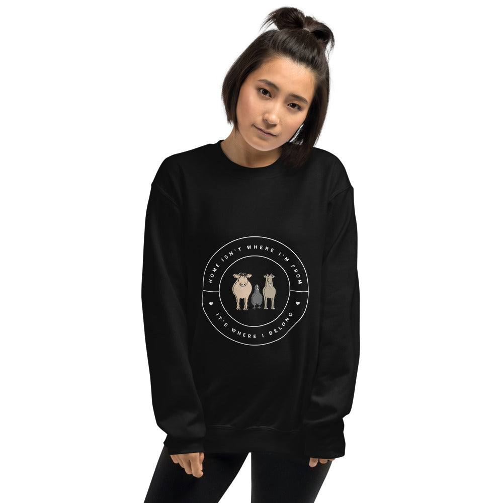 'Forever Home' Unisex Sweatshirt (Dark)