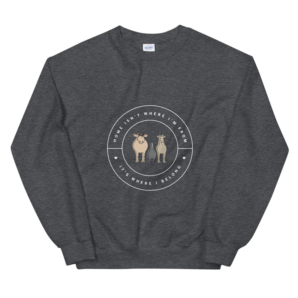 'Forever Home' Unisex Sweatshirt (Dark)