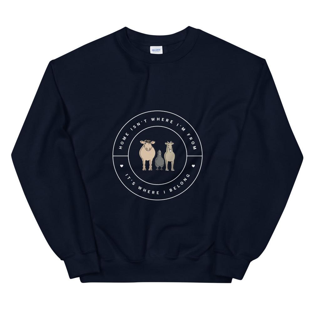 'Forever Home' Unisex Sweatshirt (Dark)