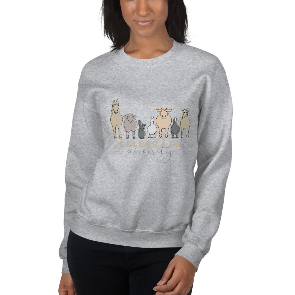 'Celebrate Diversity' Unisex Crew Sweatshirt - Light Colours