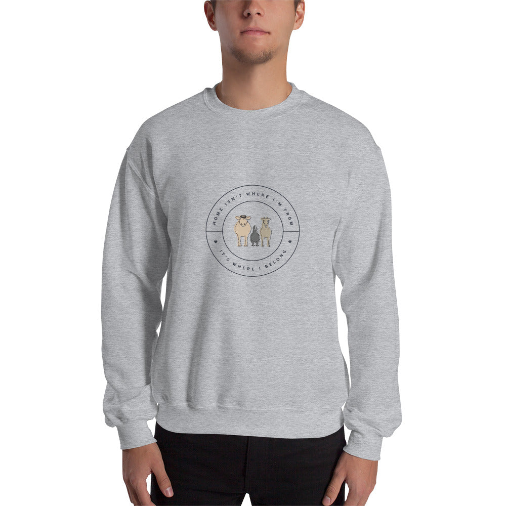 'Forever Home' Unisex Sweatshirt (Light)