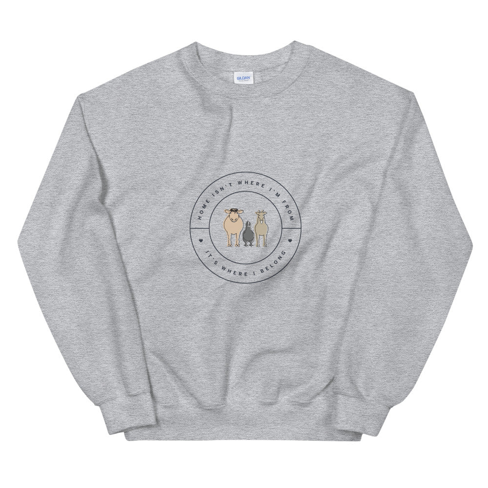 'Forever Home' Unisex Sweatshirt (Light)