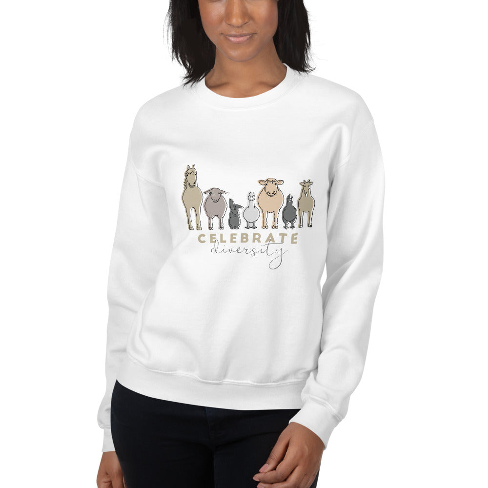 'Celebrate Diversity' Unisex Crew Sweatshirt - Light Colours