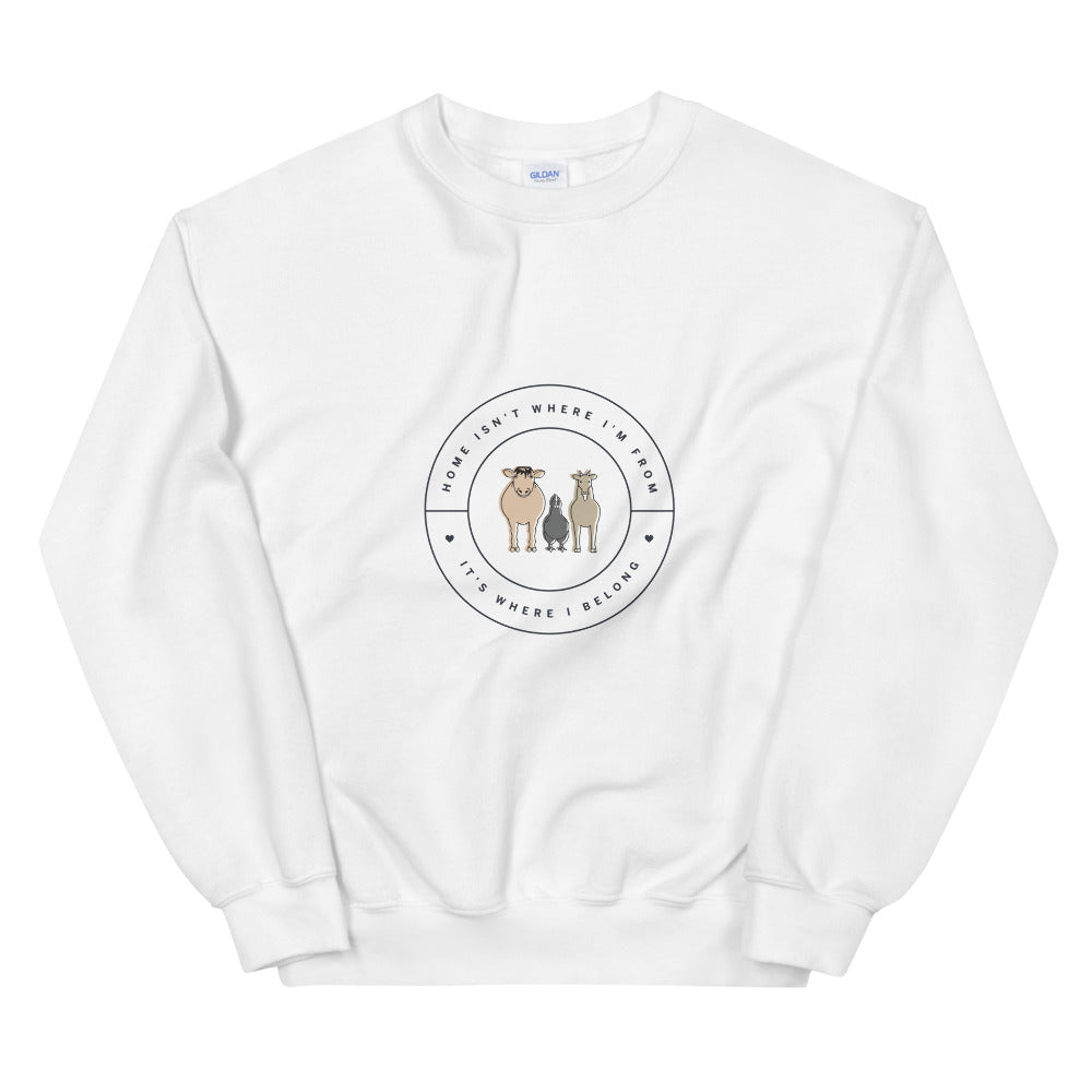 'Forever Home' Unisex Sweatshirt (Light)