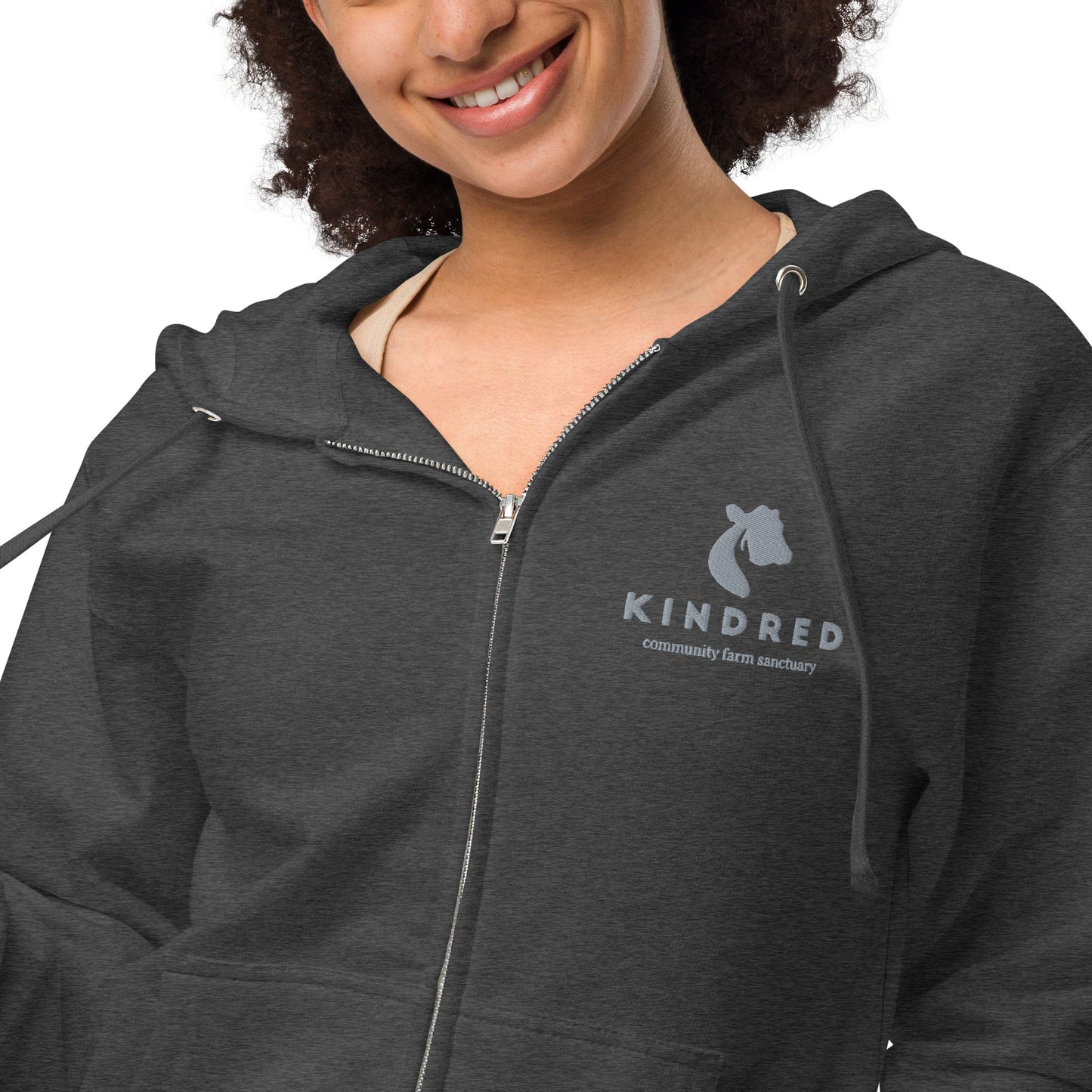 Unisex Fleece Zip Up Hoodie
