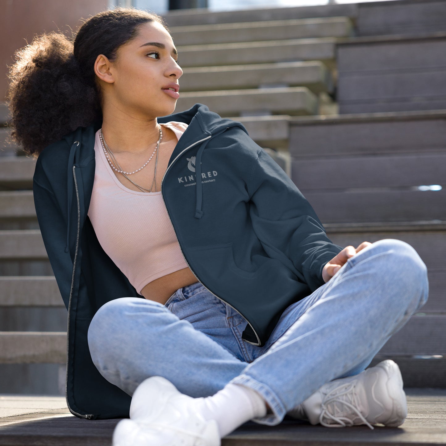 Unisex Fleece Zip Up Hoodie