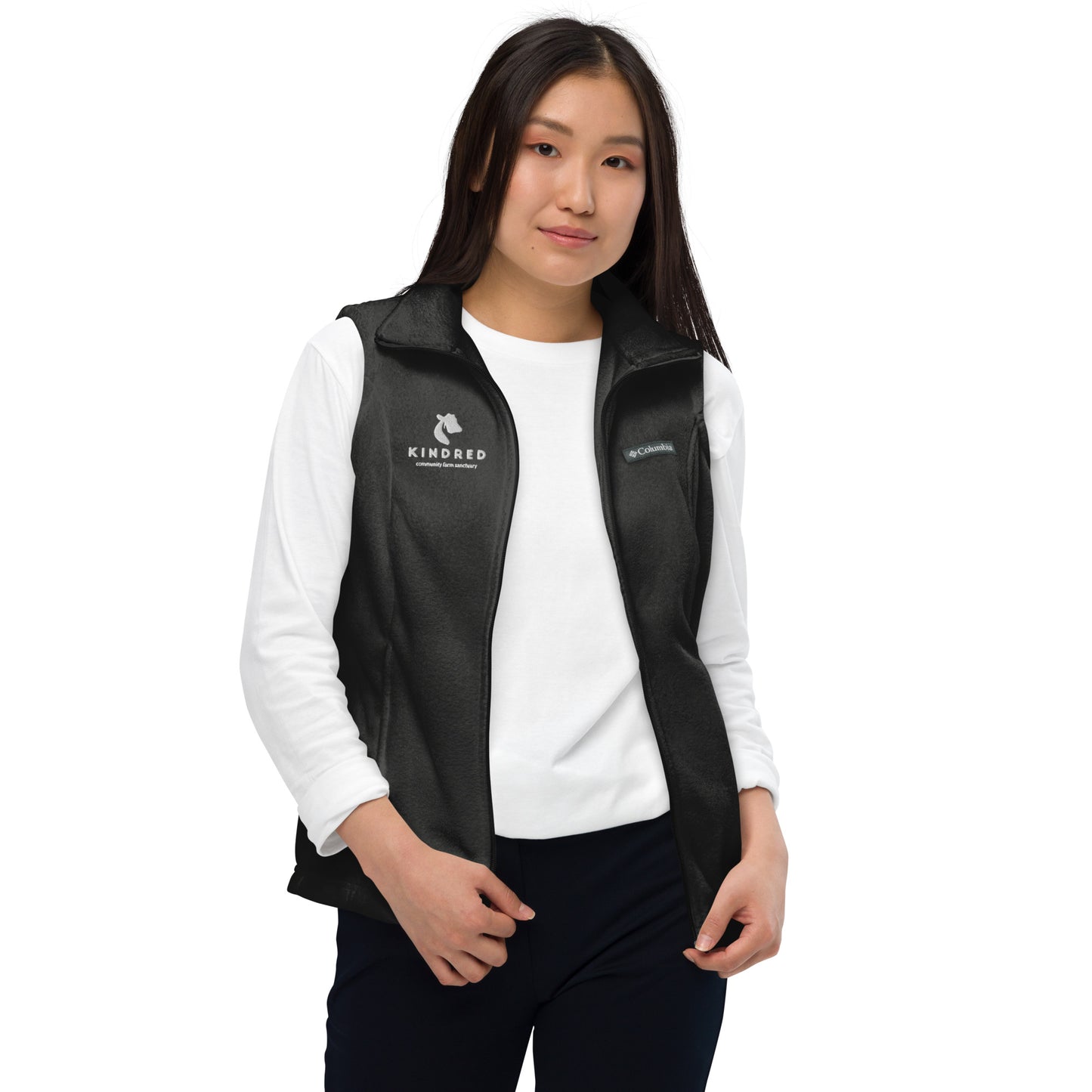 Women’s Columbia fleece vest - Donates $10