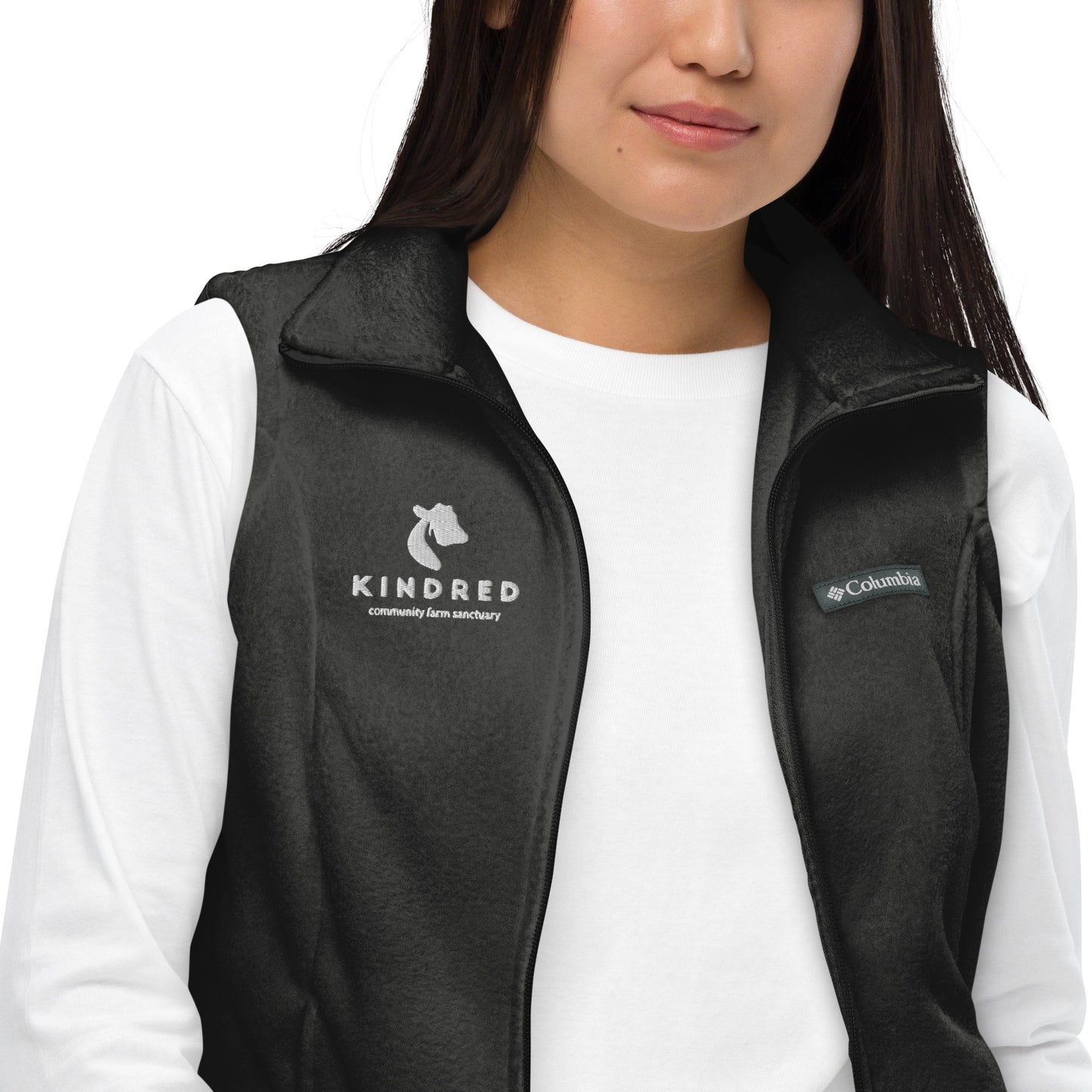 Women’s Columbia fleece vest - Donates $10
