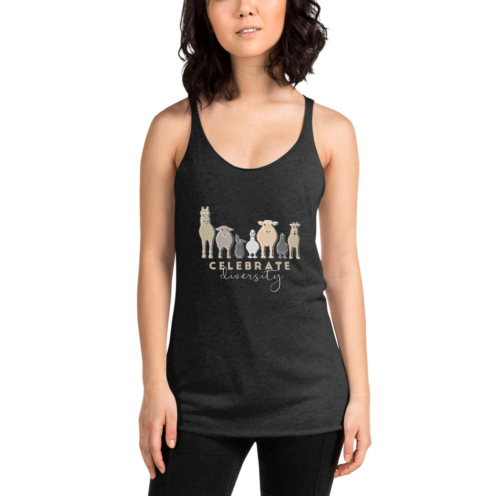 'Celebrate Diversity' Women's Racerback Tank