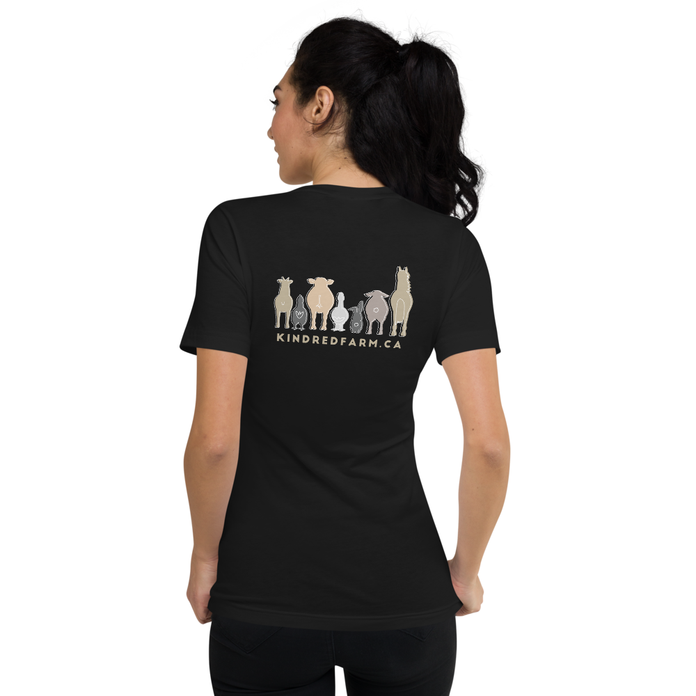 'Celebrate Diversity' V-Neck T-Shirt in Black
