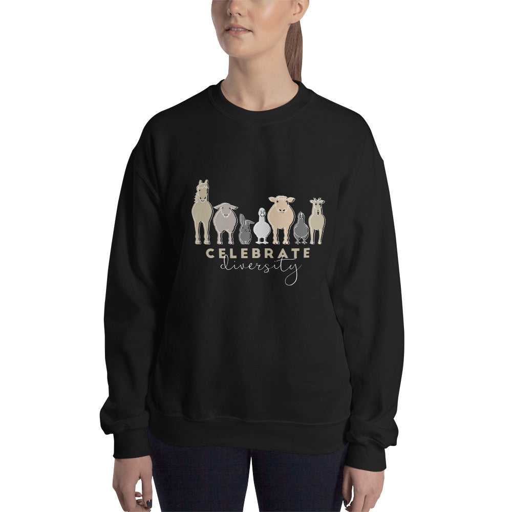 Unisex 'Celebrate Diversity' Crew Sweatshirt - Dark Colours