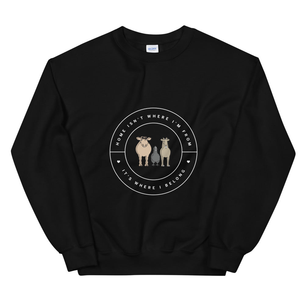 'A New Home' Unisex Sweatshirt (Dark) - Donates $20