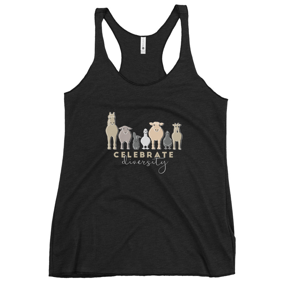 'Celebrate Diversity' Women's Racerback Tank